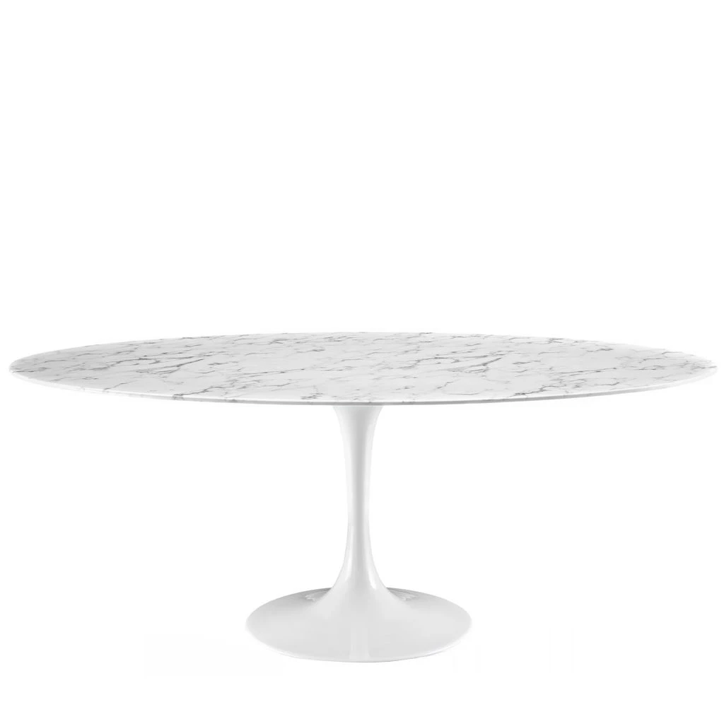 Eero Saarinen Oval Tulip Dining Table Style L196 cm (Italian Marble)