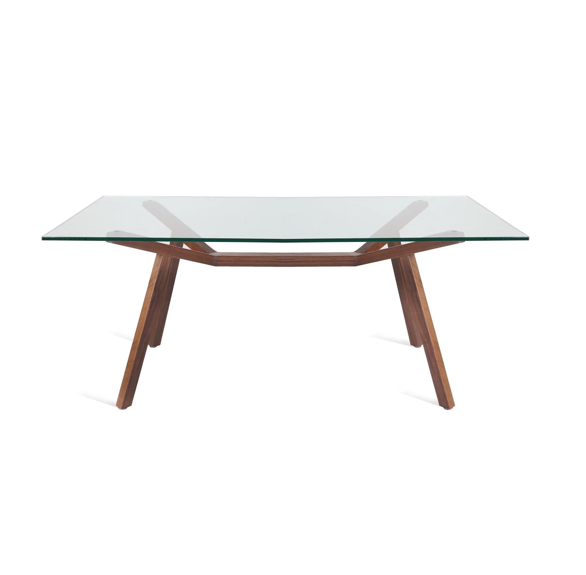 Sean Dix Style Forte Dining Table 140x85cm (Glass Top)