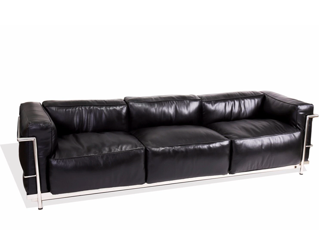 Le Corbusier Style Grand Comfort LC3 3 Seater Sofa
