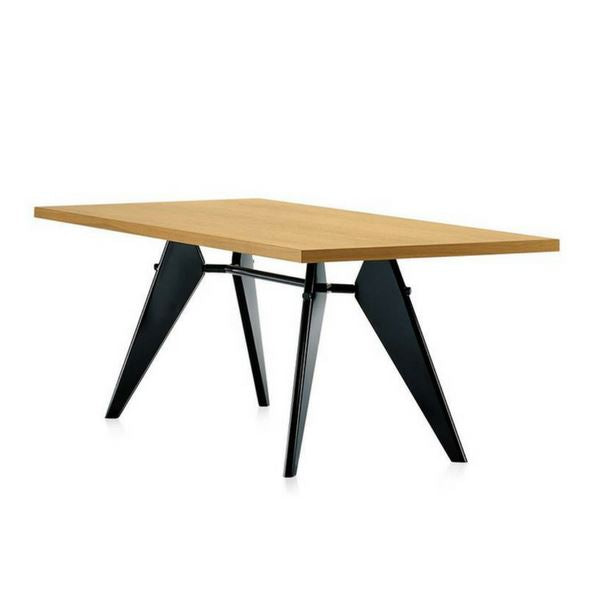 Jean Prouvé Style Gueridon Table L180xW90 (Ash / Ash Stained in Black Frame) - Nathan Rhodes Design