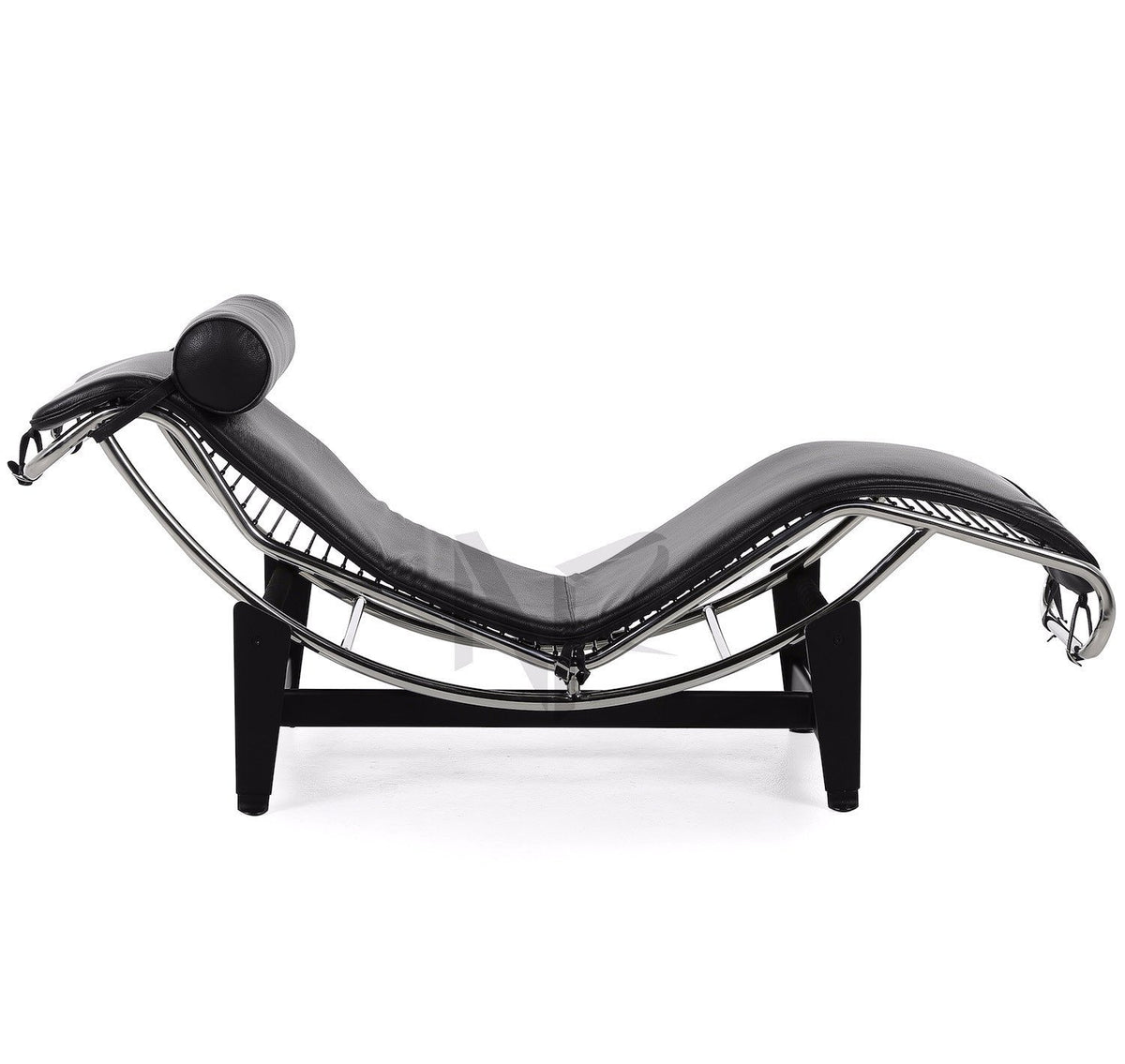 Le Corbusier Chaise Style Lounge Chair (Black Leather) - Nathan Rhodes Design