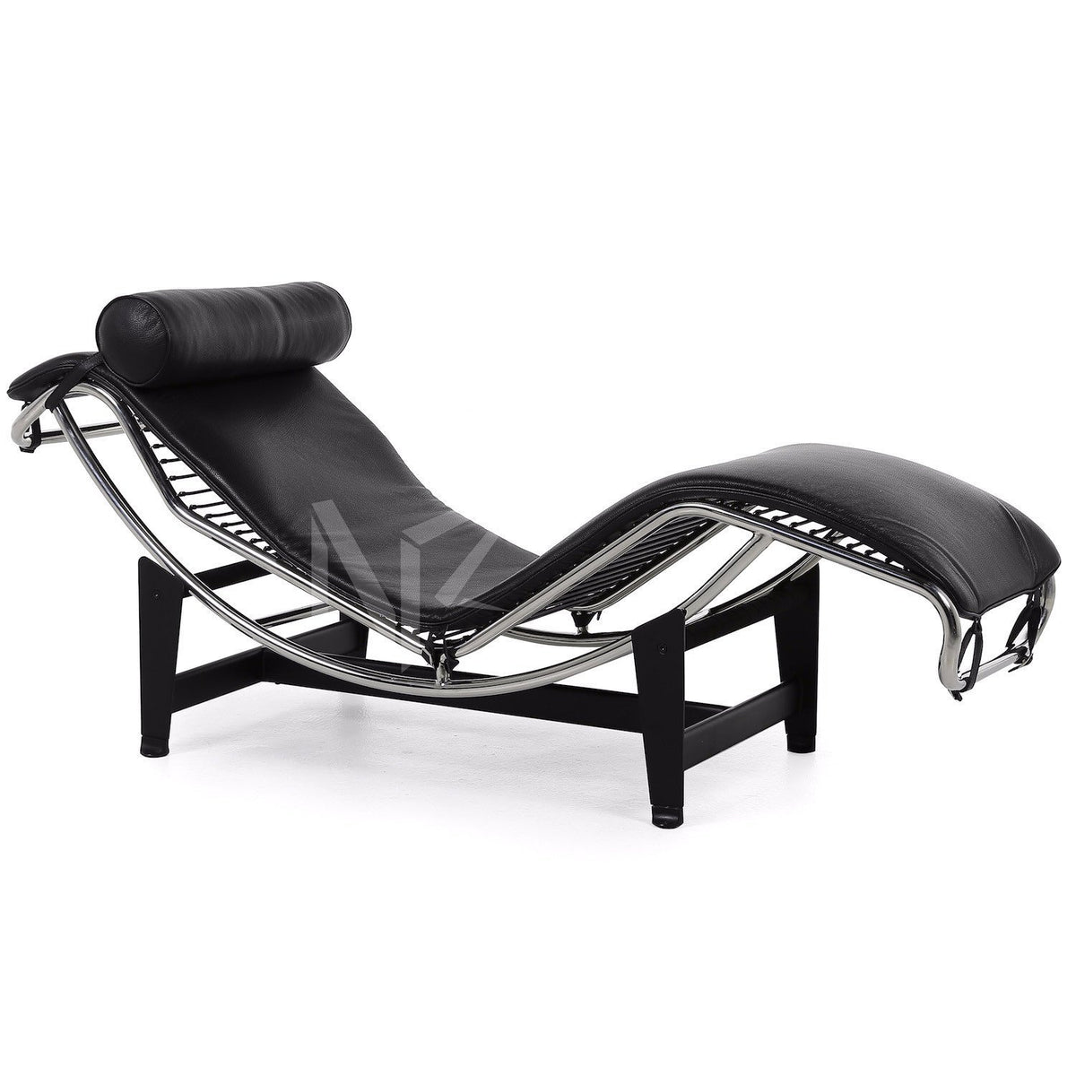 Le Corbusier Chaise Style Lounge Chair (Black Leather) - Nathan Rhodes Design