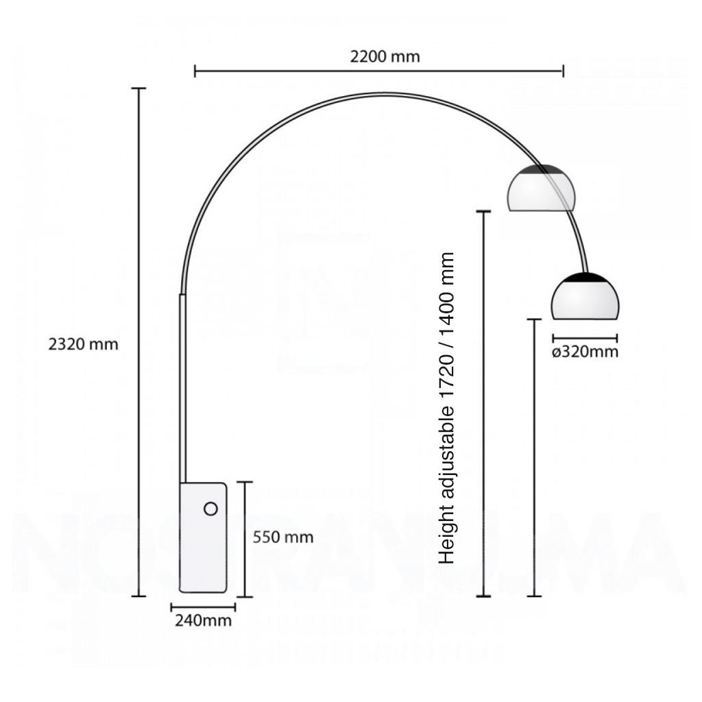 Replica Arco Floor Lamp Nathan Rhodes Design Co Ltd
