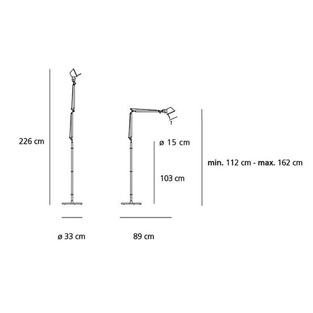 Tolomeo Style Classic Floor Lamp (Aluminum)