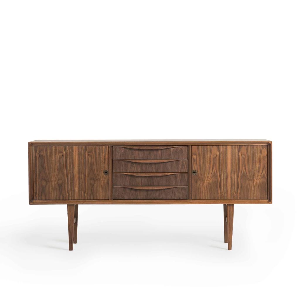 Arne Vodder Style Skandi Retro Sideboard W155cm (Walnut)