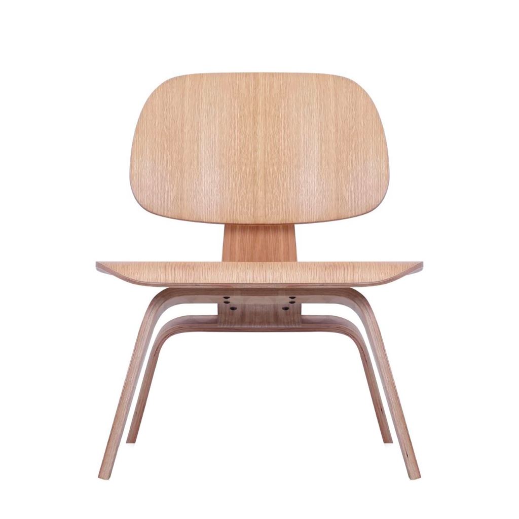 Eames Style LCW Molded Plywood Lounge Chair (Oak)