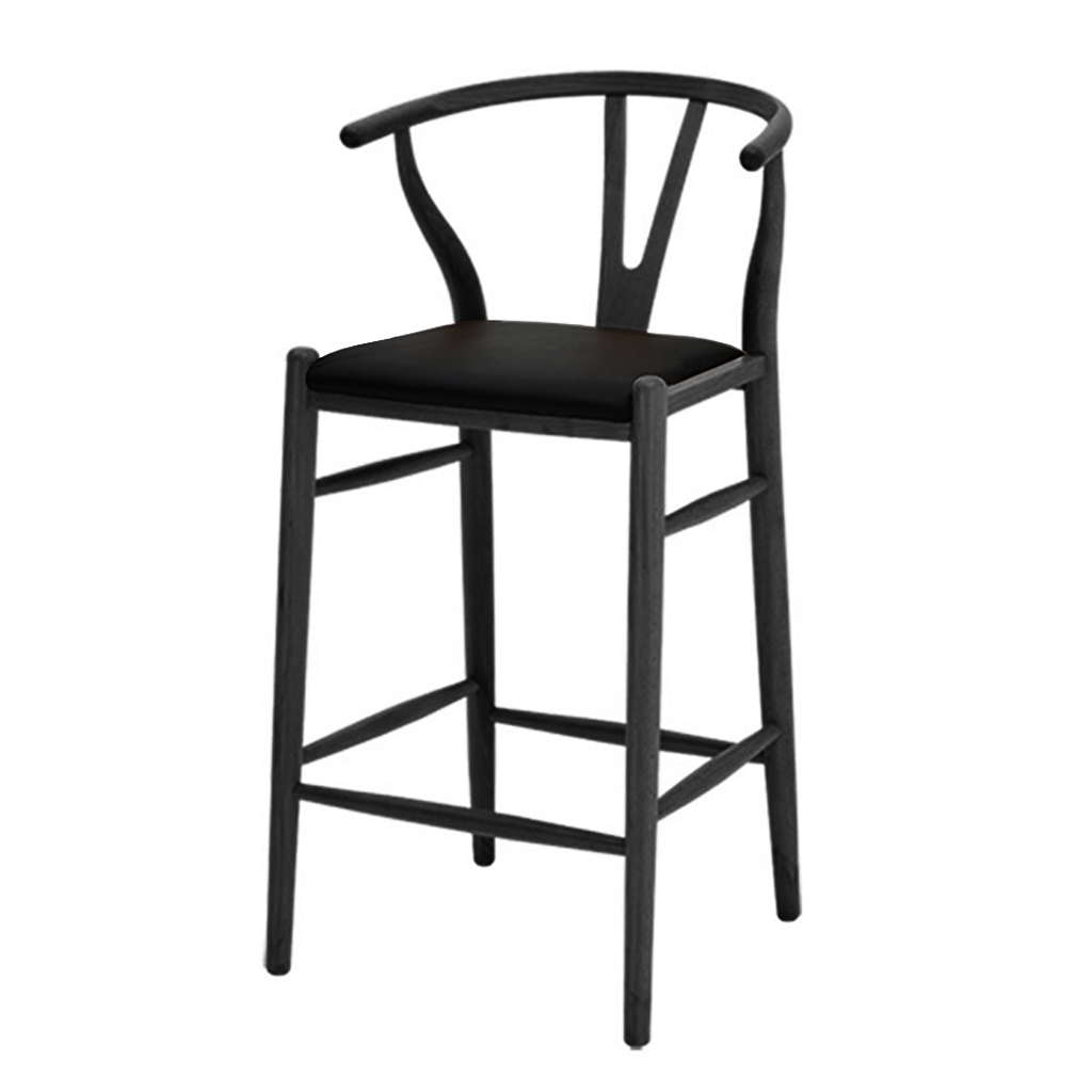 Wegner Wishbone Barstool Style with Padded Seat