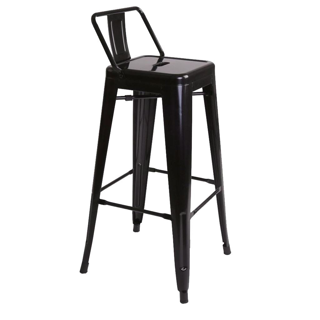 Tolix Barstool with Low Back Style (Standard Colors)