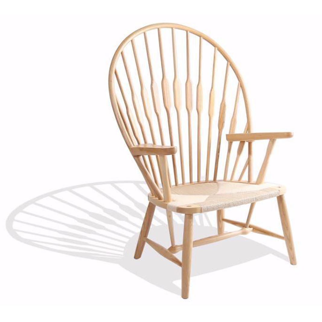 Wegner Style Peacock Chair (Natural Cord / Natural Ash Frame) - Nathan Rhodes Design