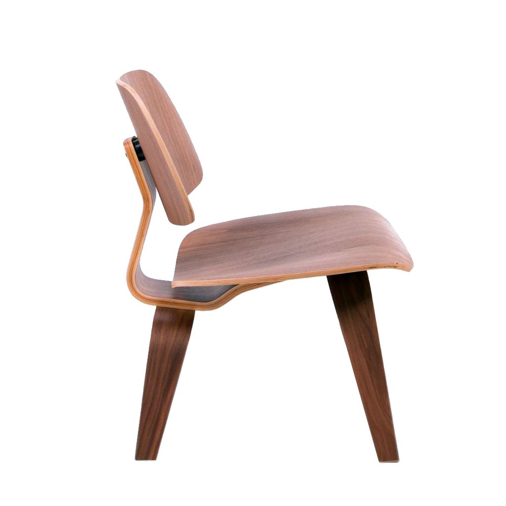 Eames Style LCW Molded Plywood Lounge Chair (Walnut)