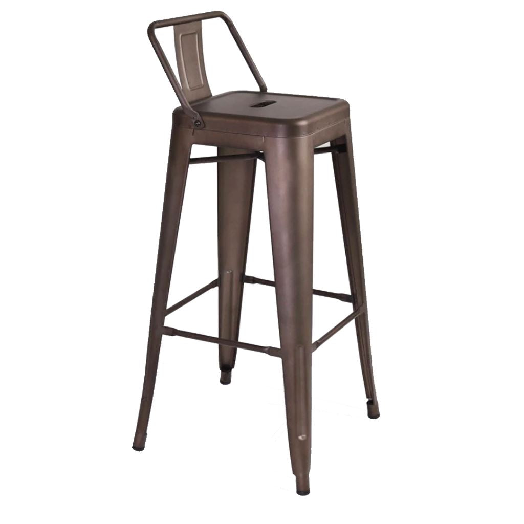 Tolix Barstool with Low Back Style (Special Colors)