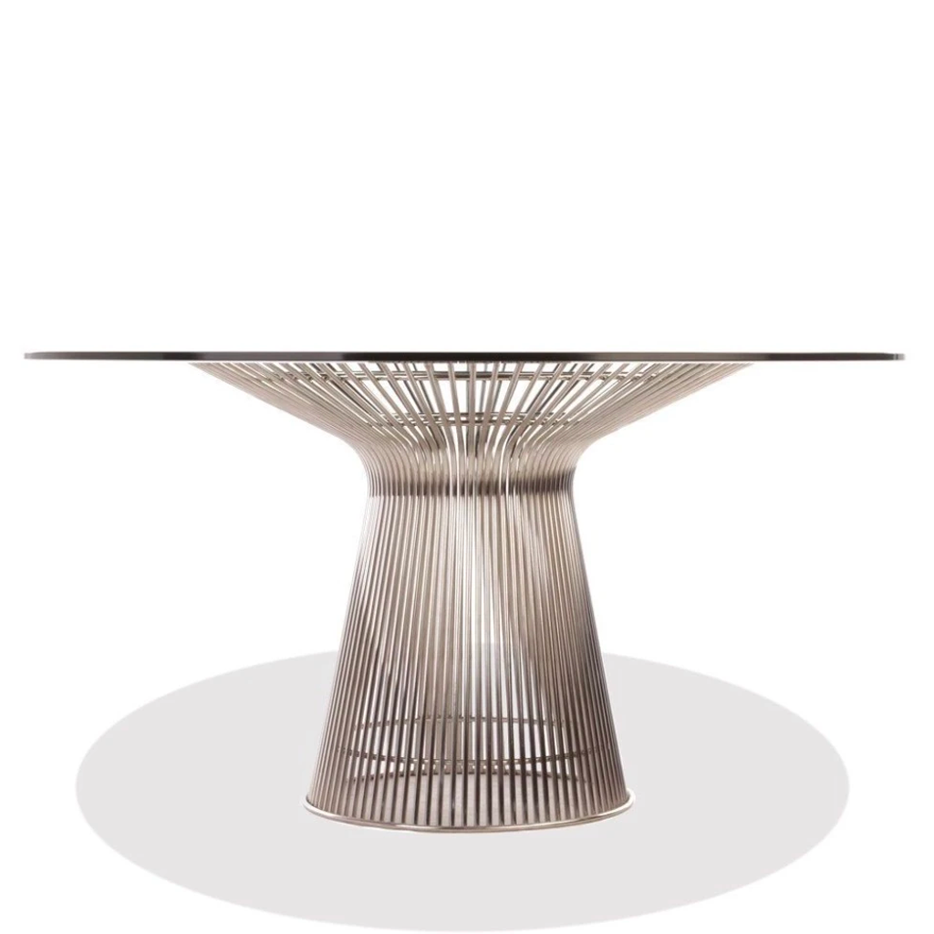 Warren Platner Style Dining Table (Glass/Stainless)