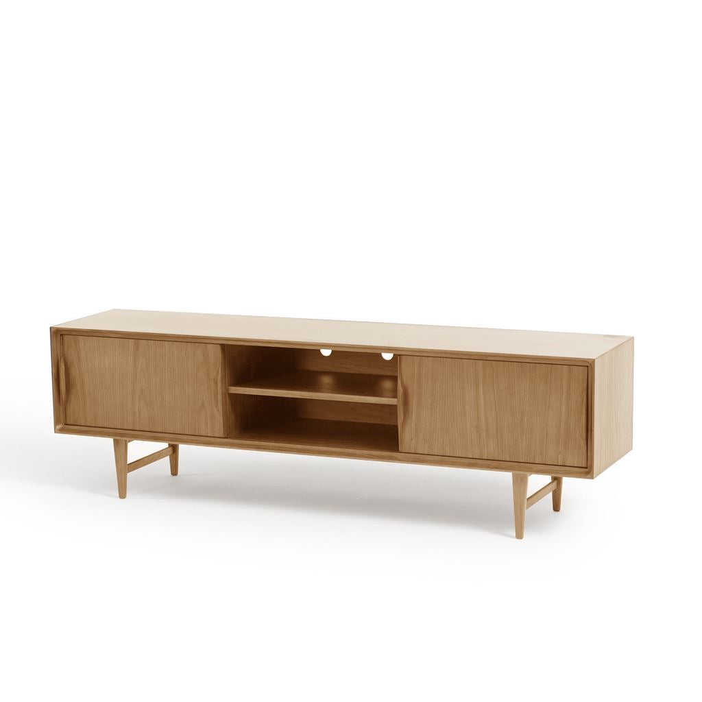 Arne Vodder Style Skandi Entertainment Unit W180cm (Oak)