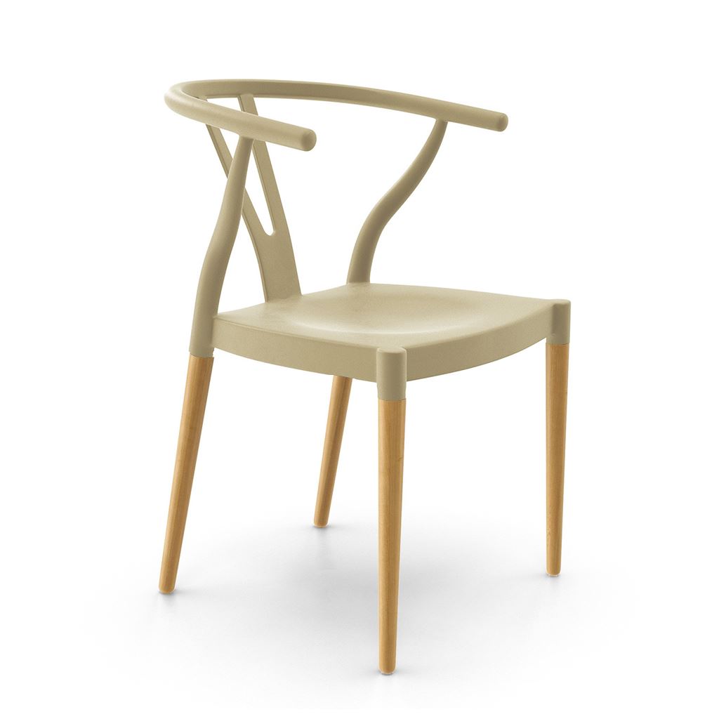 Wegner Wishbone Chair Style with Plastic