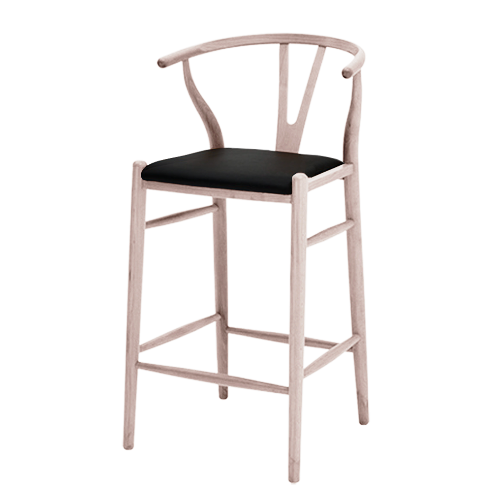 Wegner Wishbone Barstool Style with Padded Seat