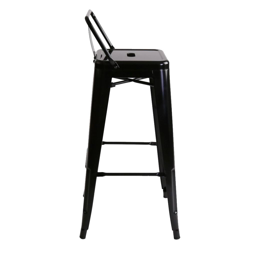 Tolix Barstool with Low Back Style (Standard Colors)