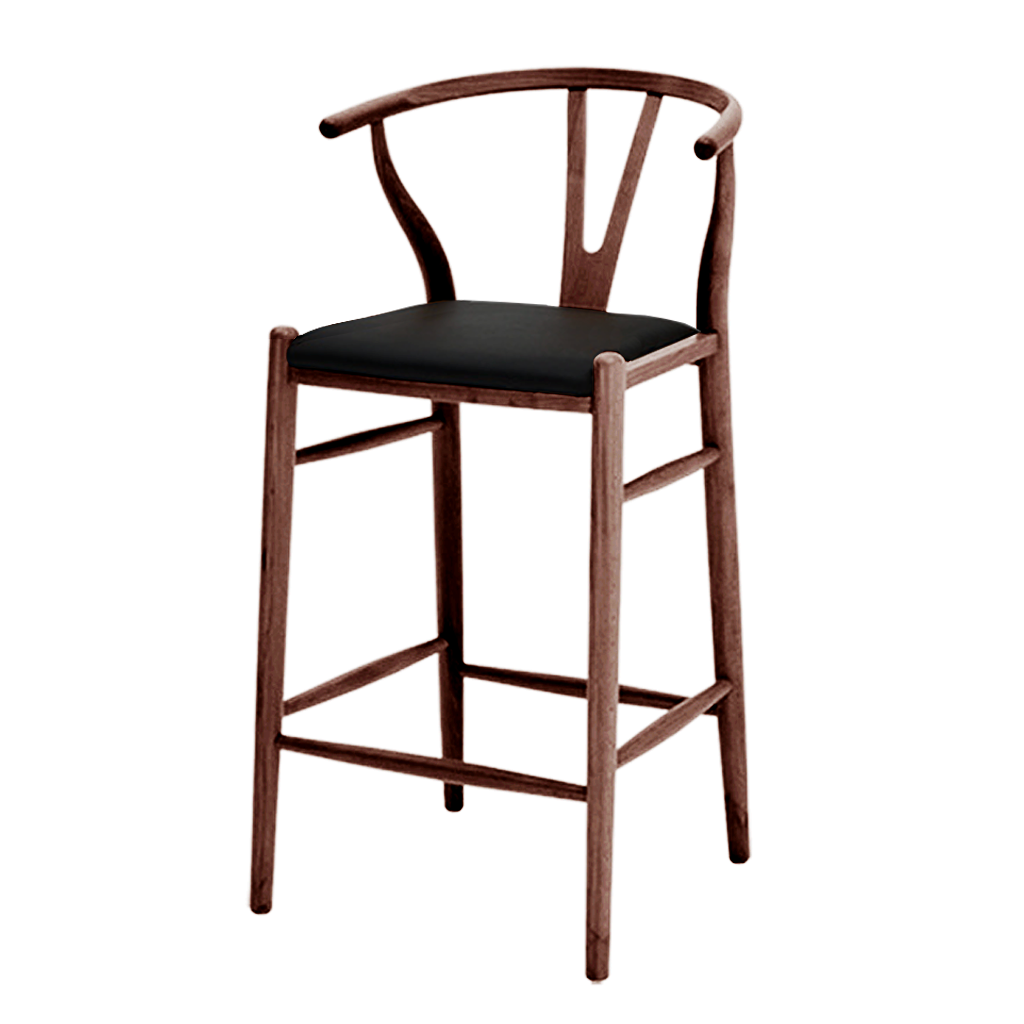 Wegner Wishbone Barstool Style with Padded Seat