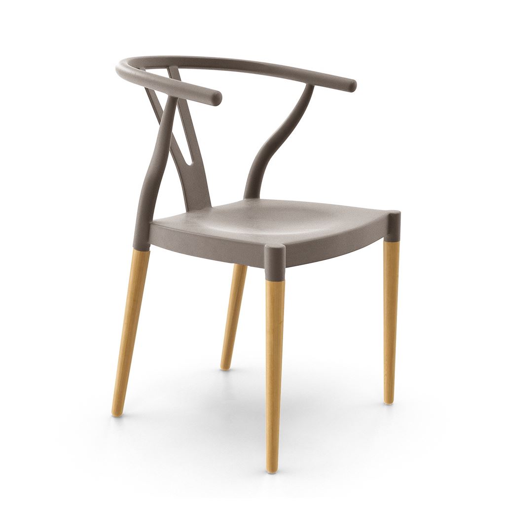 Wegner Wishbone Chair Style with Plastic