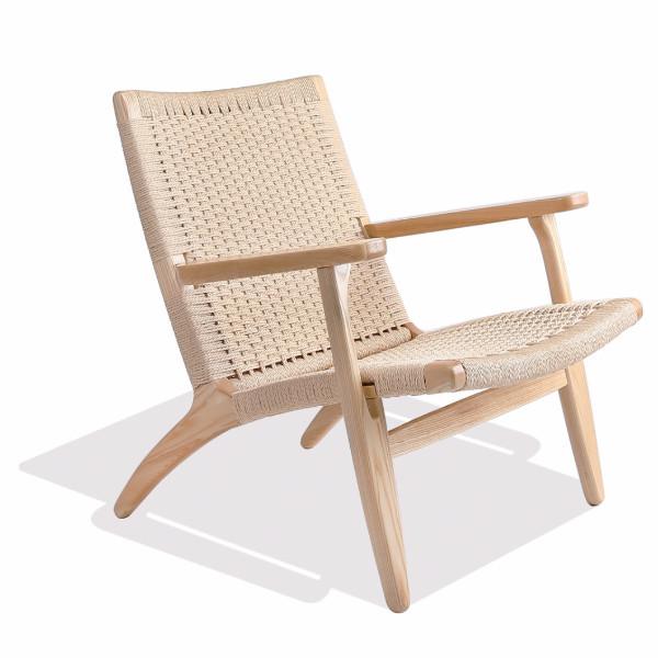 Wegner Style CH25 Chair (Natural Cord / Natural Ash Frame) - Nathan Rhodes Design