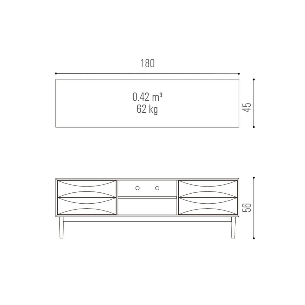 Arne Vodder Style Entertainment Unit - Medium (Oak) - Nathan Rhodes Design