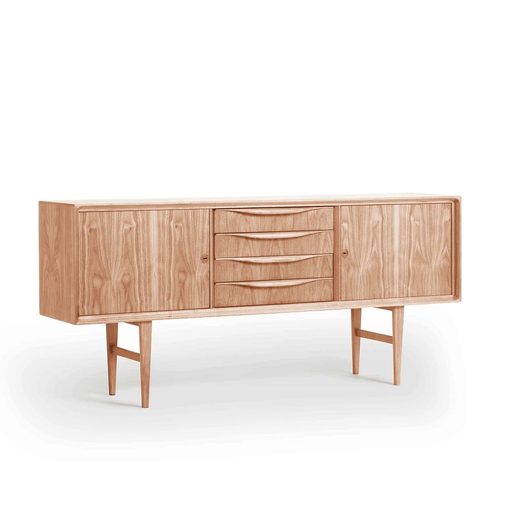 Arne Vodder Style Skandi Retro Sideboard W155cm (Oak)