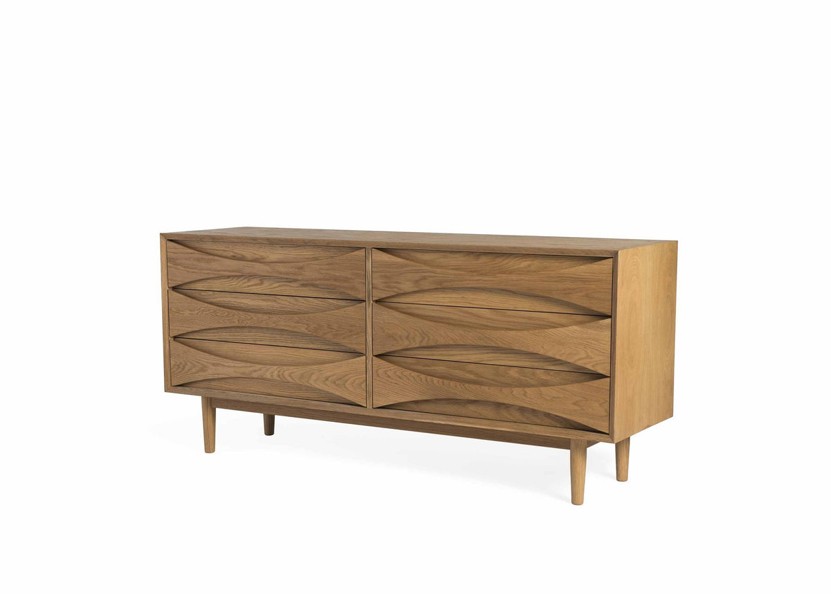 Arne Vodder Style Six Drawers Sideboard (Oak) W160cm - Nathan Rhodes Design