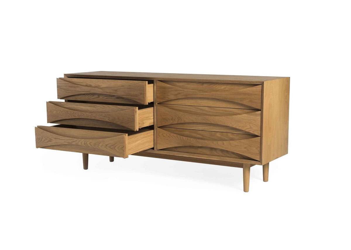 Arne Vodder Style Six Drawers Sideboard (Oak) W160cm - Nathan Rhodes Design