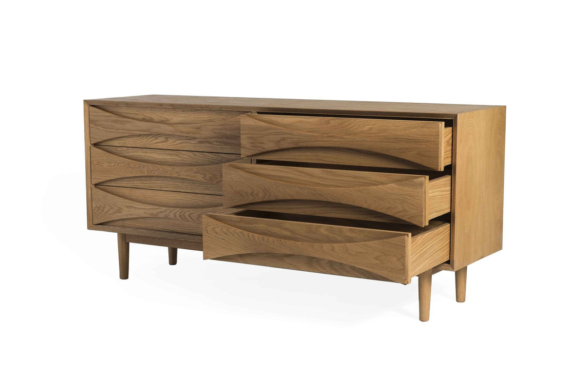 Arne Vodder Style Six Drawers Sideboard (Oak) W160cm - Nathan Rhodes Design
