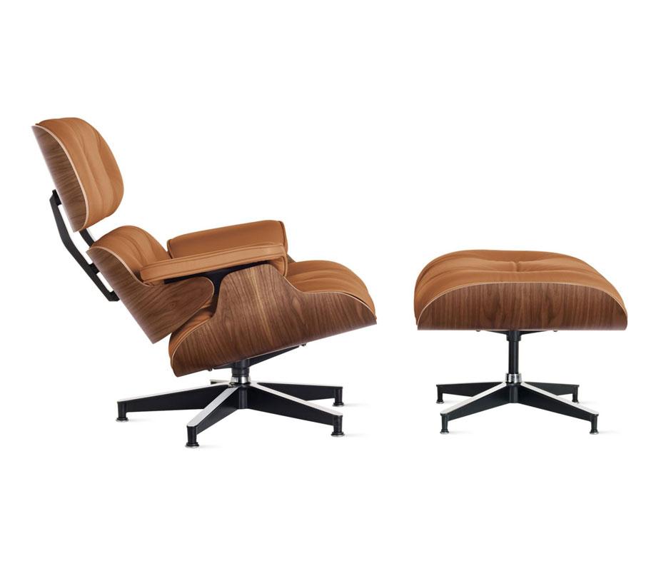 Eames Lounge Chair (Brown Leather/Walnut Frame)