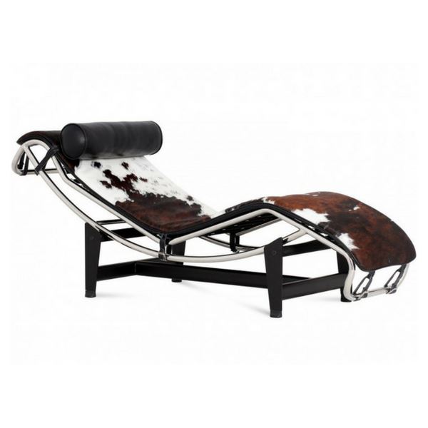 Le Corbusier Chaise Style Lounge Chair (Pony Skin Leather) - Nathan Rhodes Design