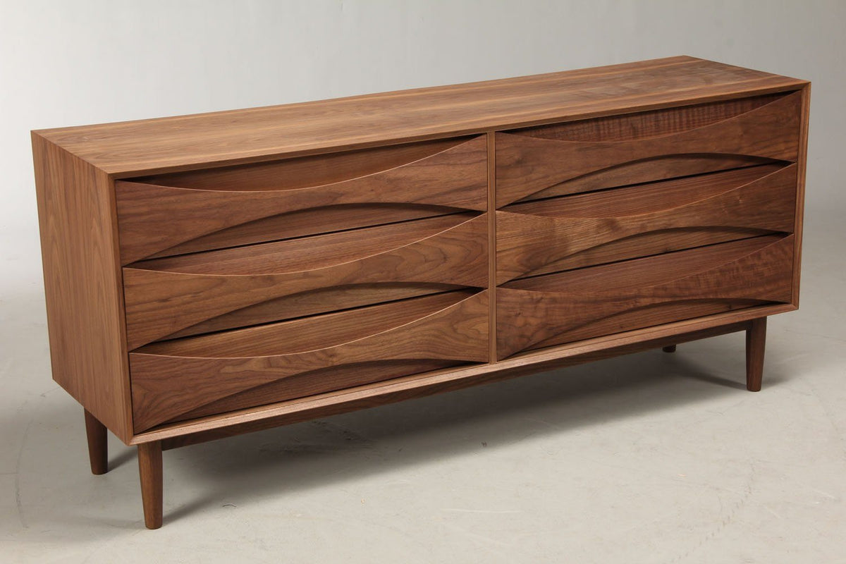 Arne Vodder Style Six Drawers Sideboard (Walnut) W160cm - Nathan Rhodes Design