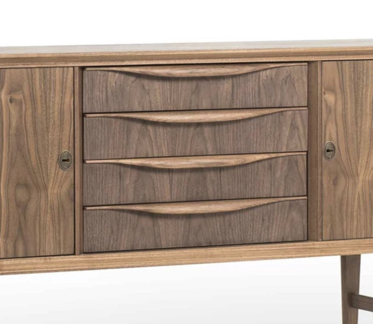 Arne Vodder Style Skandi Retro Sideboard W155cm (Walnut)