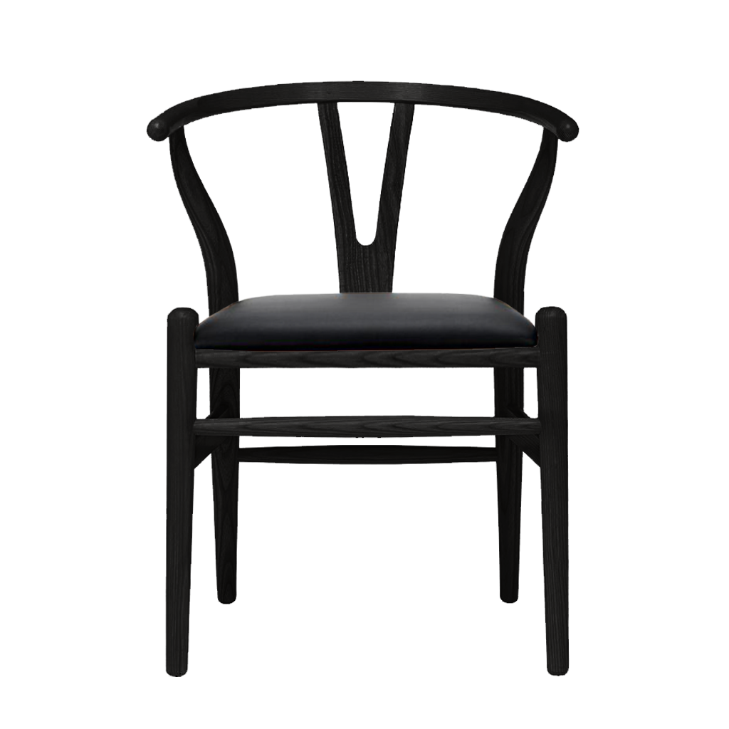 Wegner Wishbone Chair Style with Padded Seat
