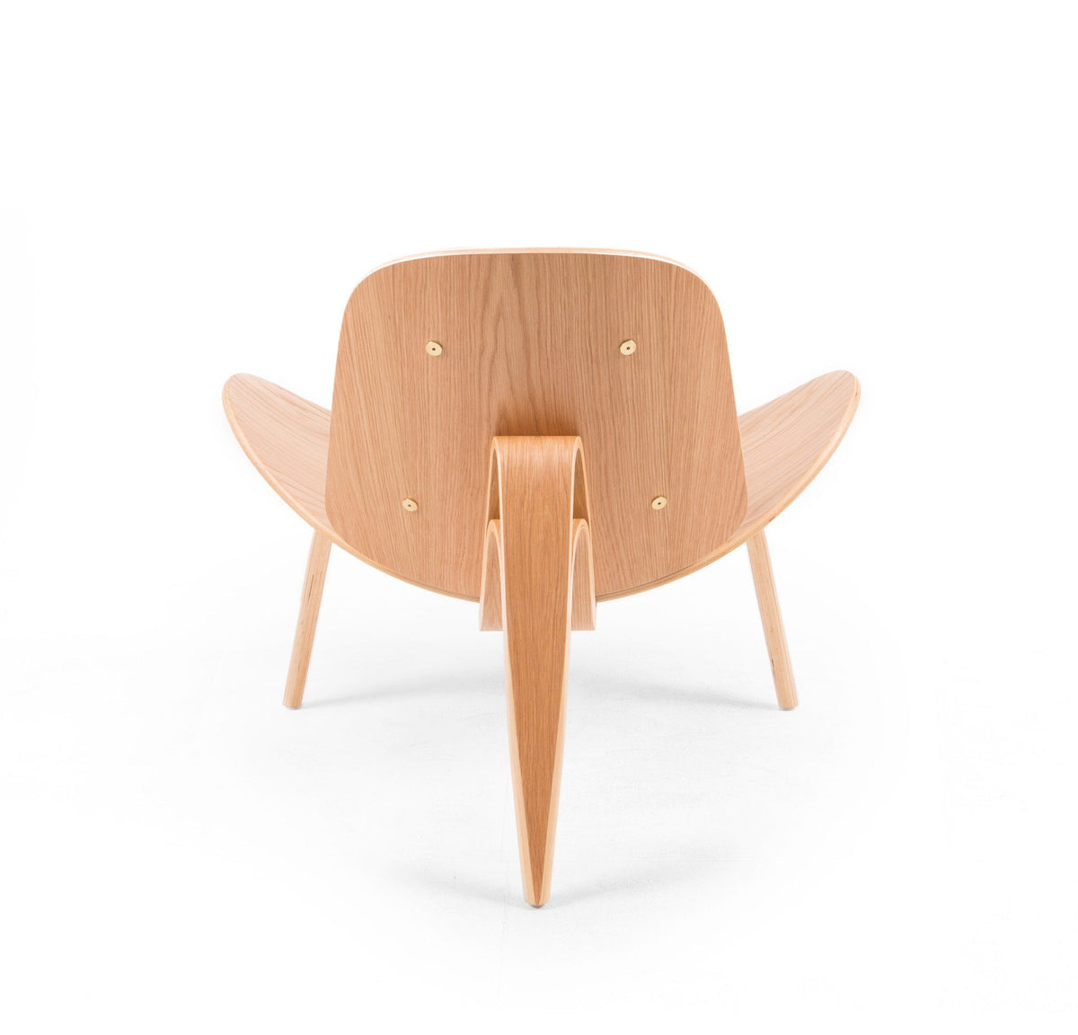 Wegner Style Shell Chair (Light Grey / Natural Oak Frame) - Nathan Rhodes Design