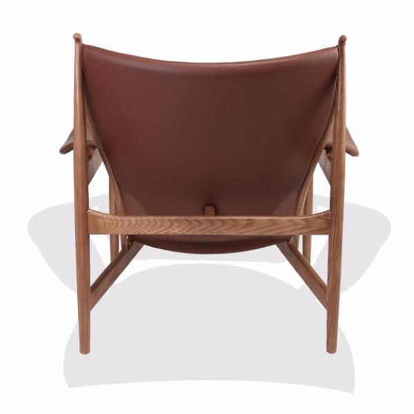 Finn Juhl Style Chieftains Chair - Ash/Brown Leather - Nathan Rhodes Design
