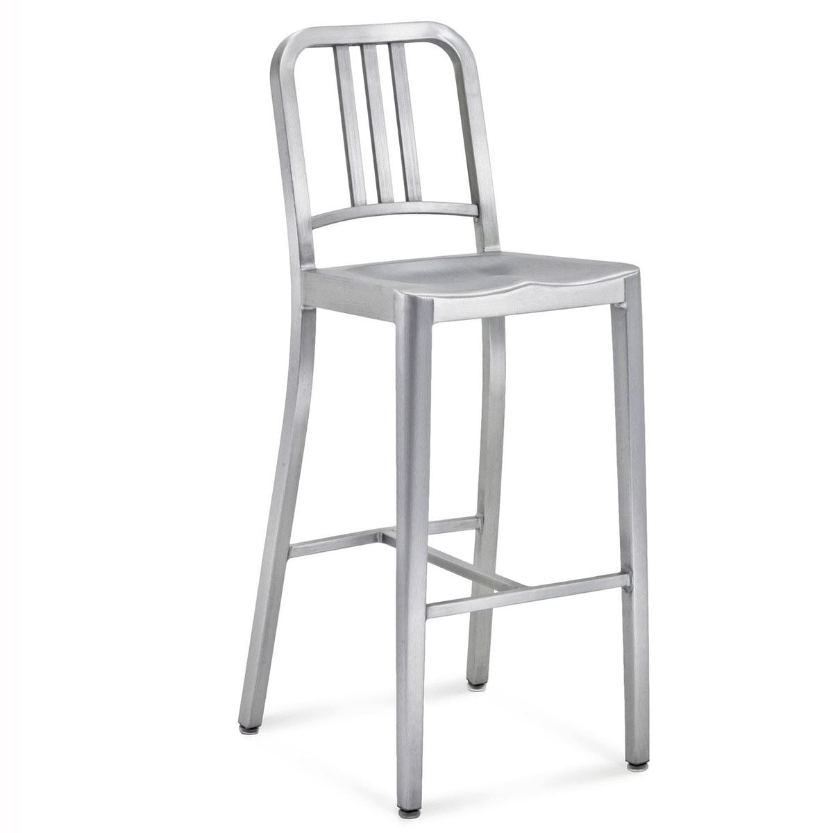Emeco Style Navy Barstool H75cm (Brushed Aluminium) - Nathan Rhodes Design