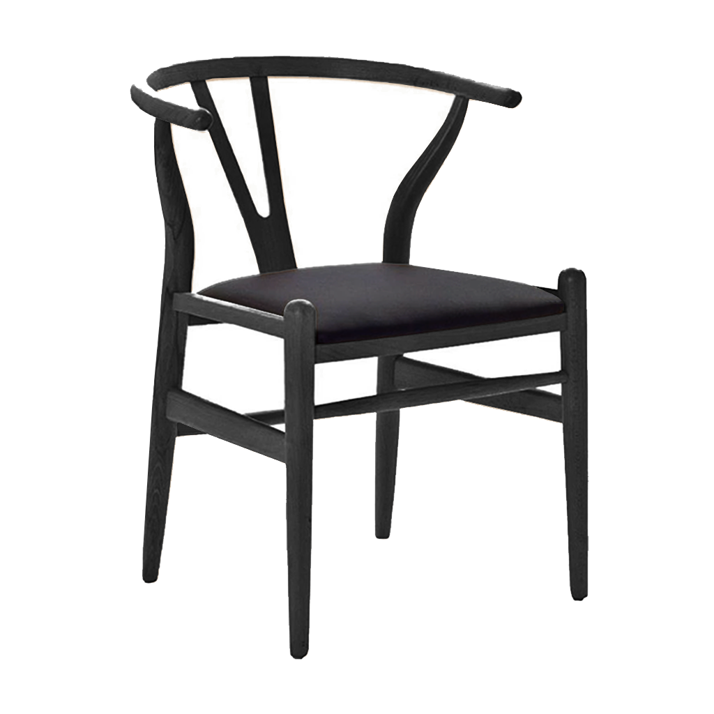 Wegner Wishbone Chair Style with Padded Seat