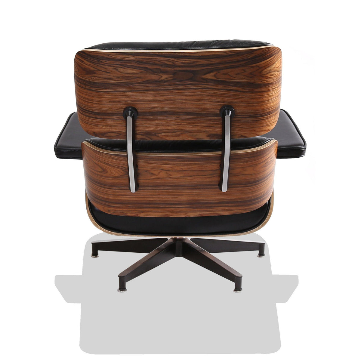 Eames Style Lounge Chair (Black Leather/Walnut Frame) - Nathan Rhodes Design