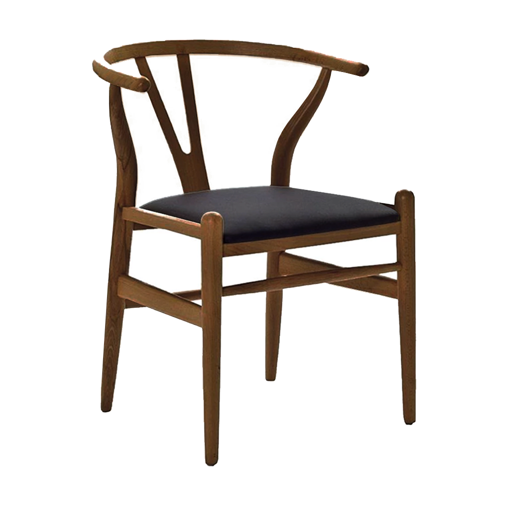 Wegner Wishbone Chair Style with Padded Seat