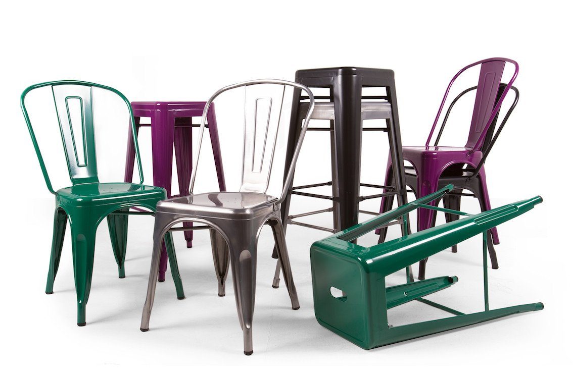 Xavier Pauchard Style Tolix Barstool (Gunmetal) - Nathan Rhodes Design