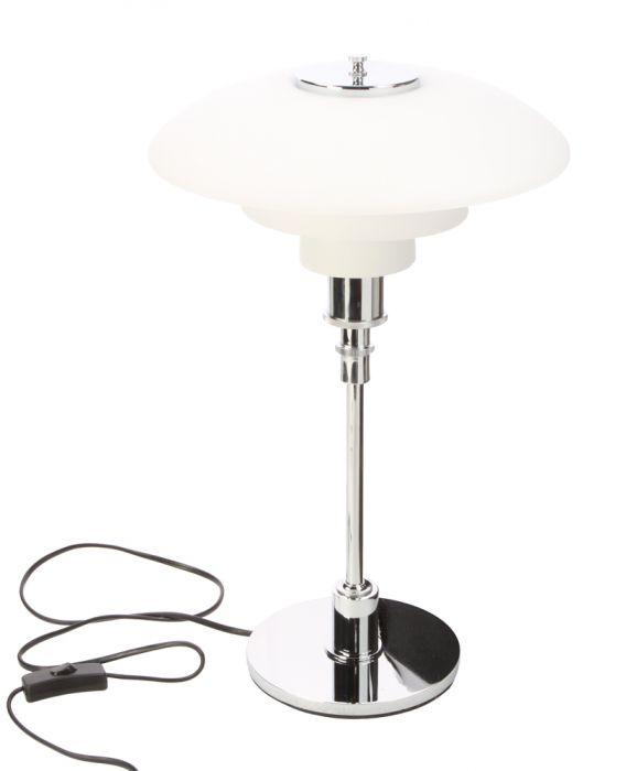 Poul Henningsen Style 4/3 Table Lamp (Chrome) - Nathan Rhodes Design